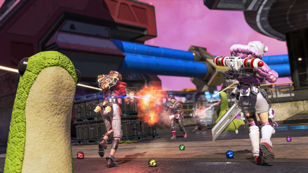 Materia hop-ups in the Final Fantasy 7 x Apex Legends crossover.